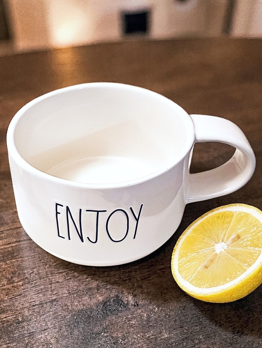 Rae Dunn Artisan Collection White Ceramic Extra Large Coffee Mug Soup Bowl